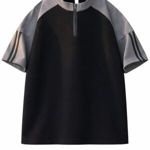 FN3 Men’s Half-Zip Color Block RegularFit T-Shirt|| Raglan Style || Casual Streetwear Tees