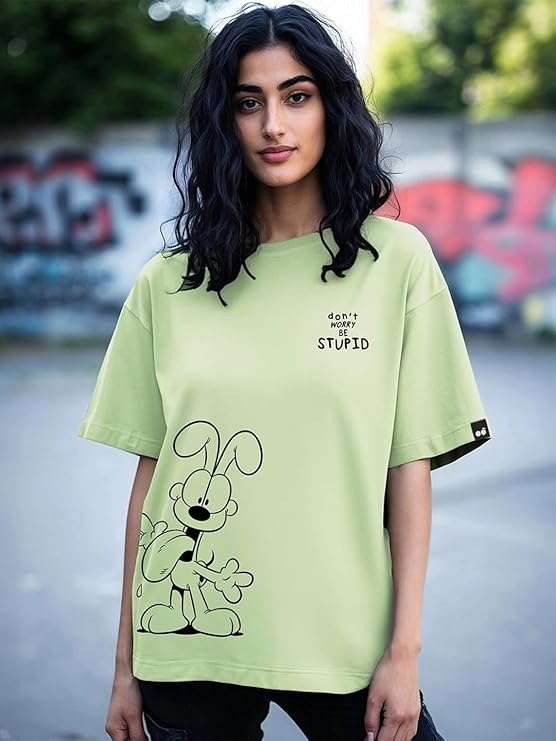 Bewakoof Women's Graphic Oversized Fit T-Shirt - Image 2