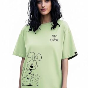 Bewakoof Women's Graphic Oversized Fit T-Shirt